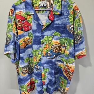 Pineapple Connection Mens XL Hawaiian Tropical Shirt Island Vacation